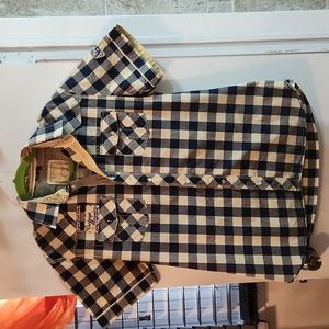BUFFALO David Bitton vintage Plaid Short Sleeve Button Down Shirt Mens Sz M